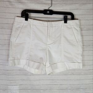 VINCE PLEATED ROLLED CUFF SHORTS, SZ 10